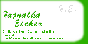 hajnalka eicher business card